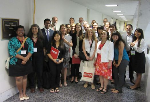 RESULTS partners meet Feinstein aide Chris Gaspar RESULTS partners meet Feinstein aide Chris Gaspar